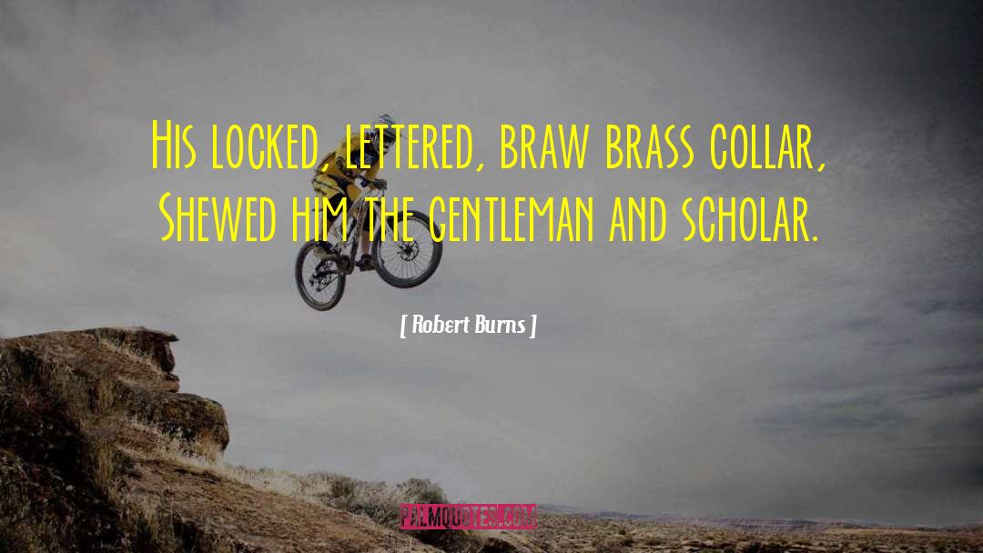 Robert Burns Quotes: His locked, lettered, braw brass