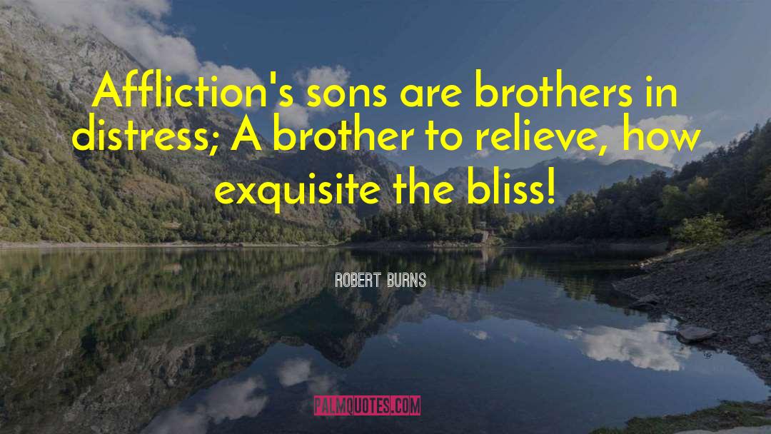 Robert Burns Quotes: Affliction's sons are brothers in