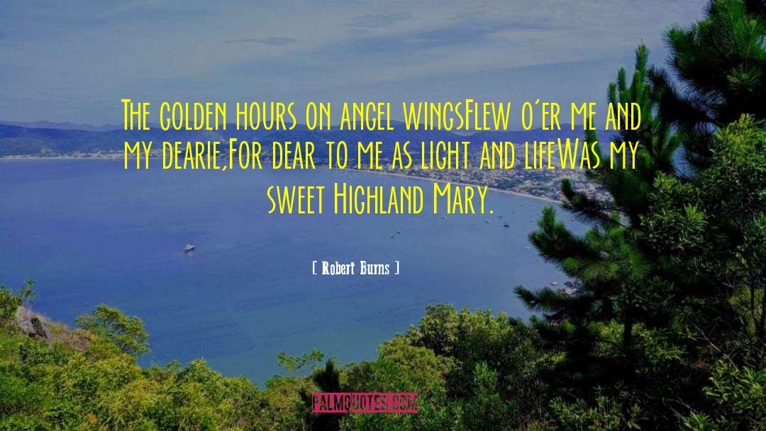 Robert Burns Quotes: The golden hours on angel