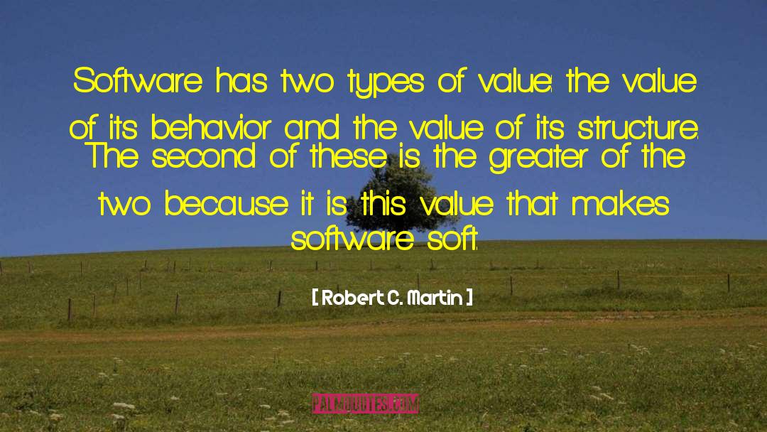 Robert C. Martin Quotes: Software has two types of
