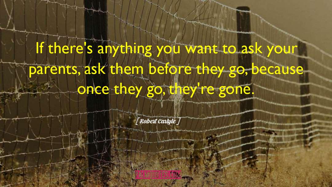 Robert Carlyle Quotes: If there's anything you want