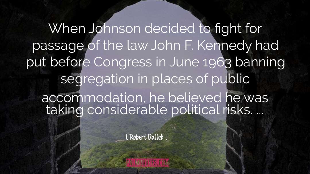 Robert Dallek Quotes: When Johnson decided to fight