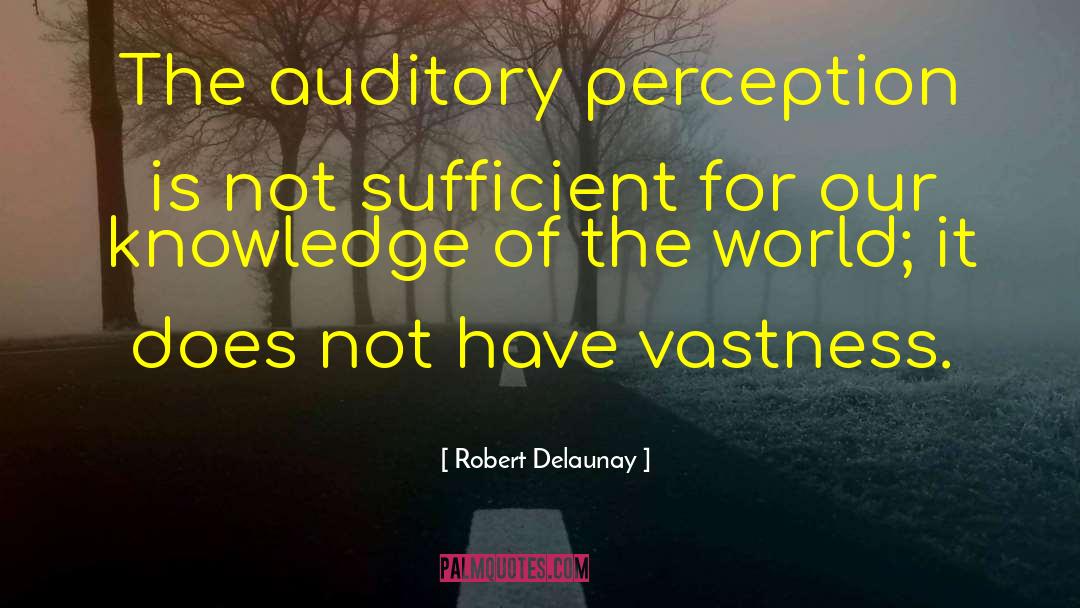 Robert Delaunay Quotes: The auditory perception is not