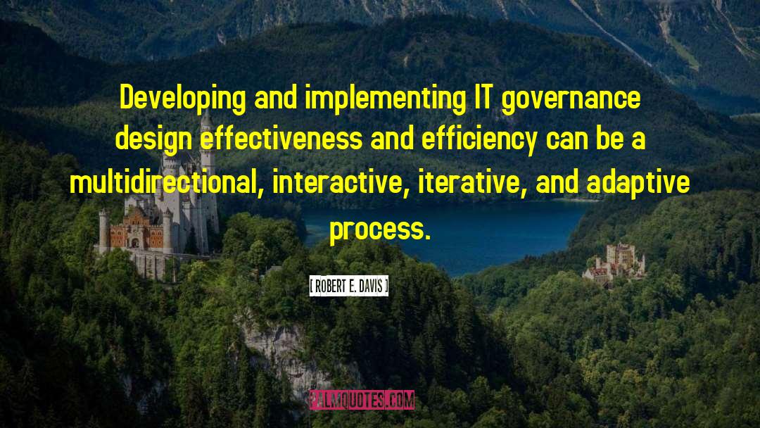 Robert E. Davis Quotes: Developing and implementing IT governance