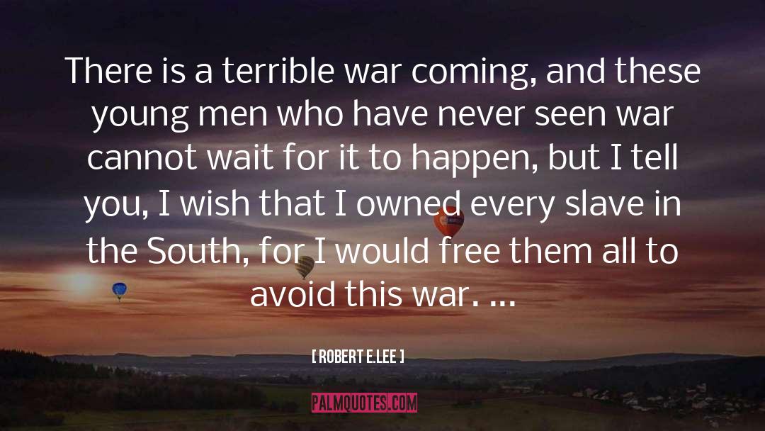 Robert E.Lee Quotes: There is a terrible war