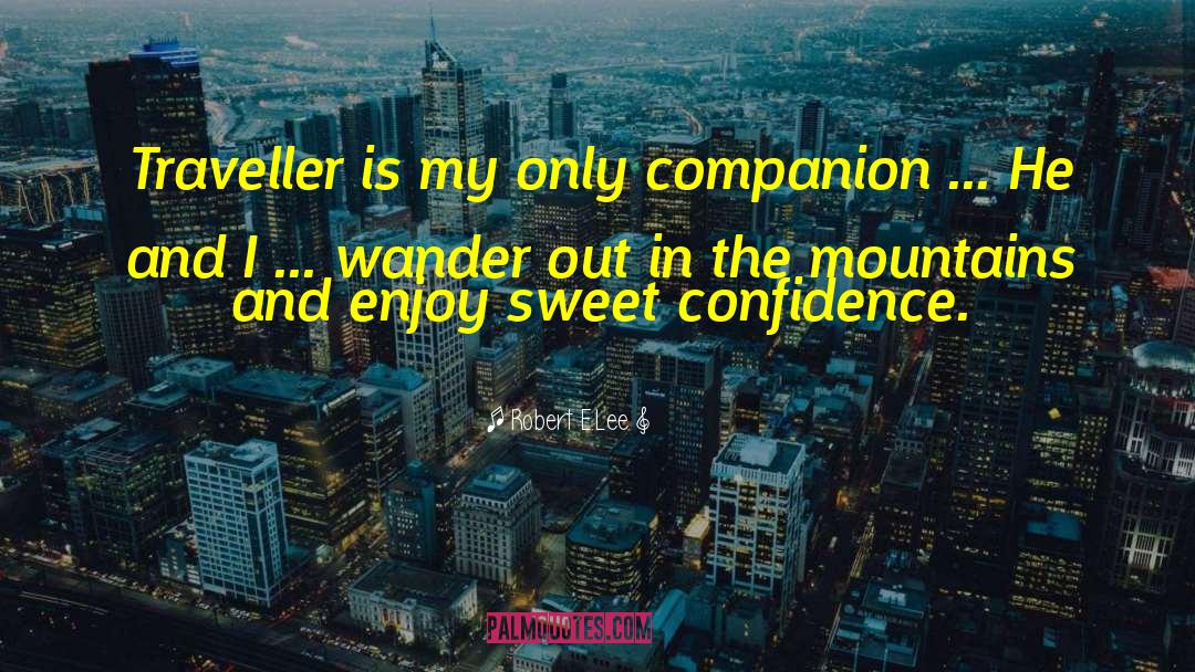 Robert E.Lee Quotes: Traveller is my only companion