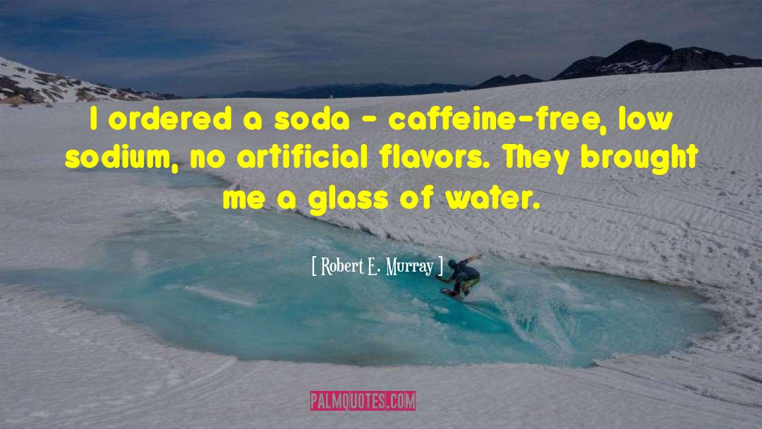 Robert E. Murray Quotes: I ordered a soda -