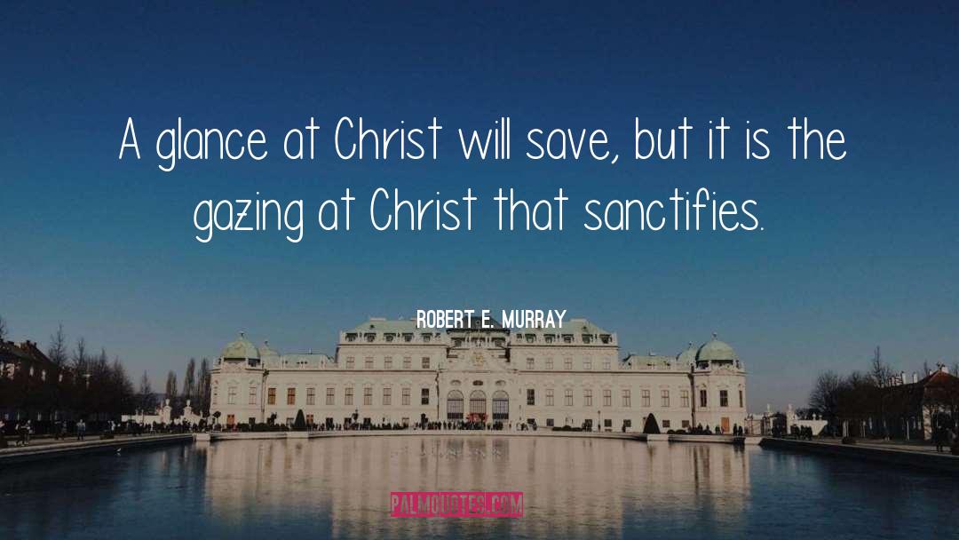 Robert E. Murray Quotes: A glance at Christ will