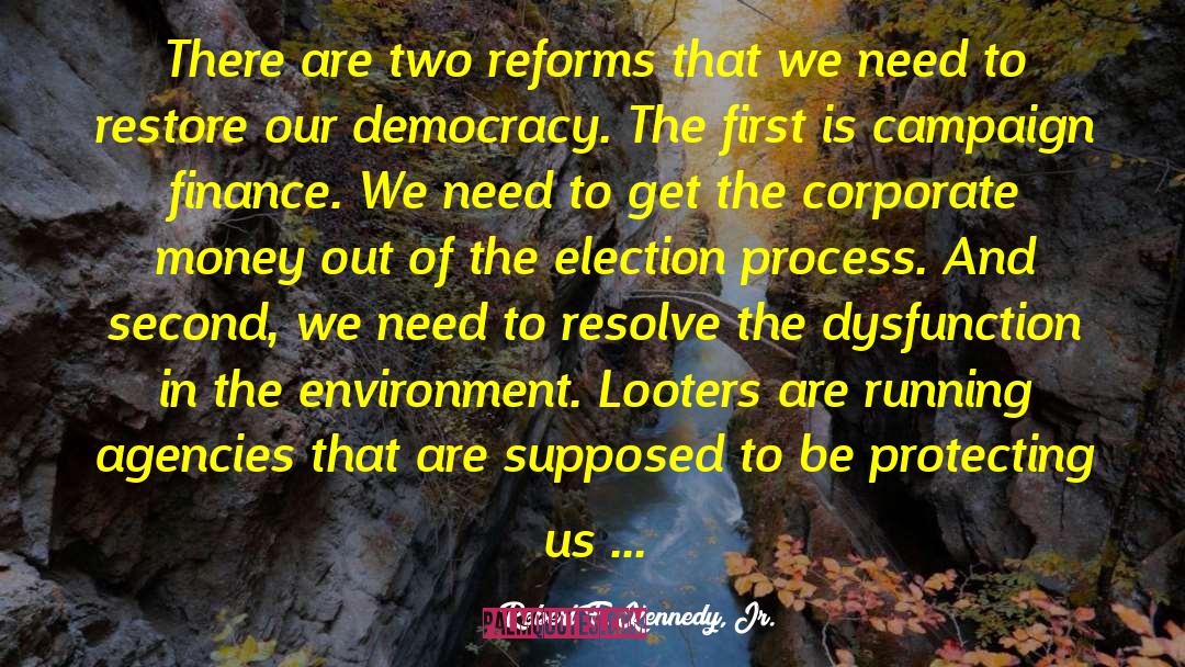 Robert F. Kennedy, Jr. Quotes: There are two reforms that