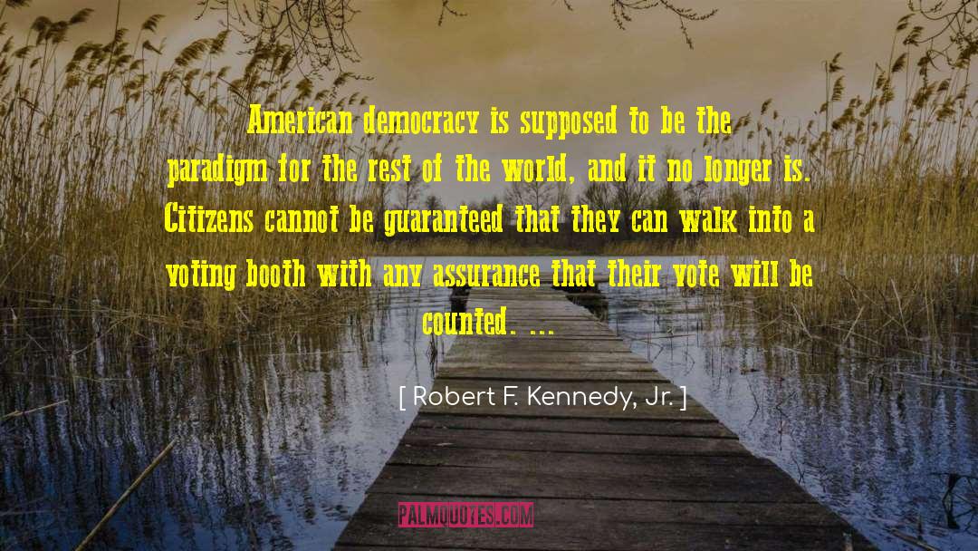 Robert F. Kennedy, Jr. Quotes: American democracy is supposed to