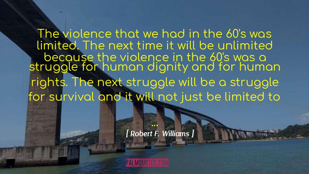 Robert F. Williams Quotes: The violence that we had