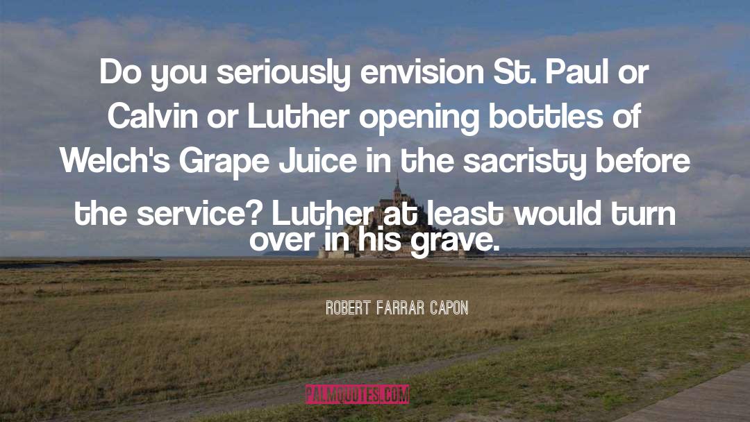 Robert Farrar Capon Quotes: Do you seriously envision St.