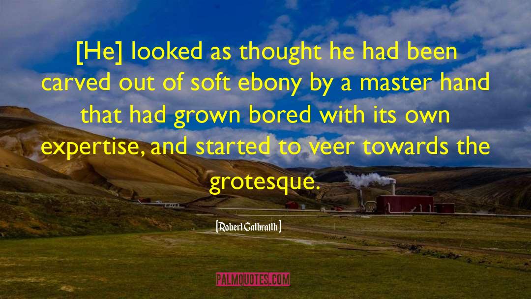 Robert Galbraith Quotes: [He] looked as thought he