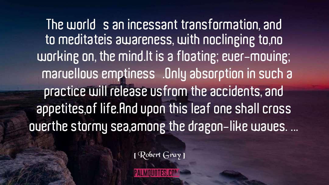 Robert Gray Quotes: The world's an incessant transformation,