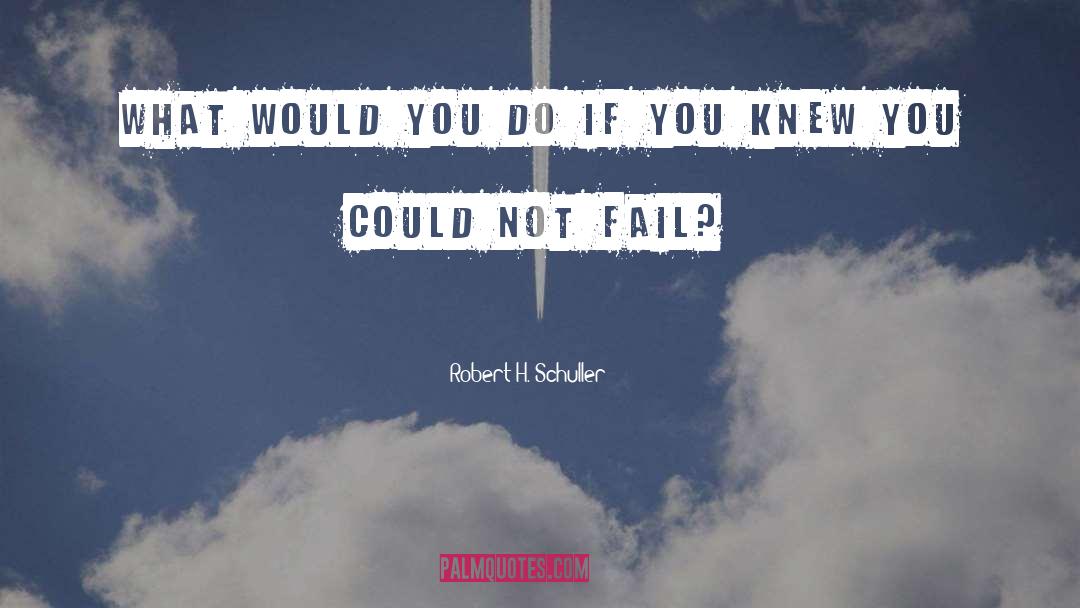 Robert H. Schuller Quotes: What would you do if