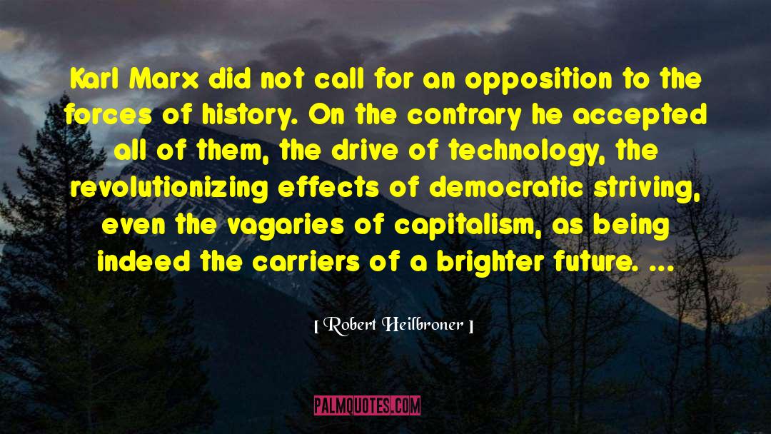 Robert Heilbroner Quotes: Karl Marx did not call