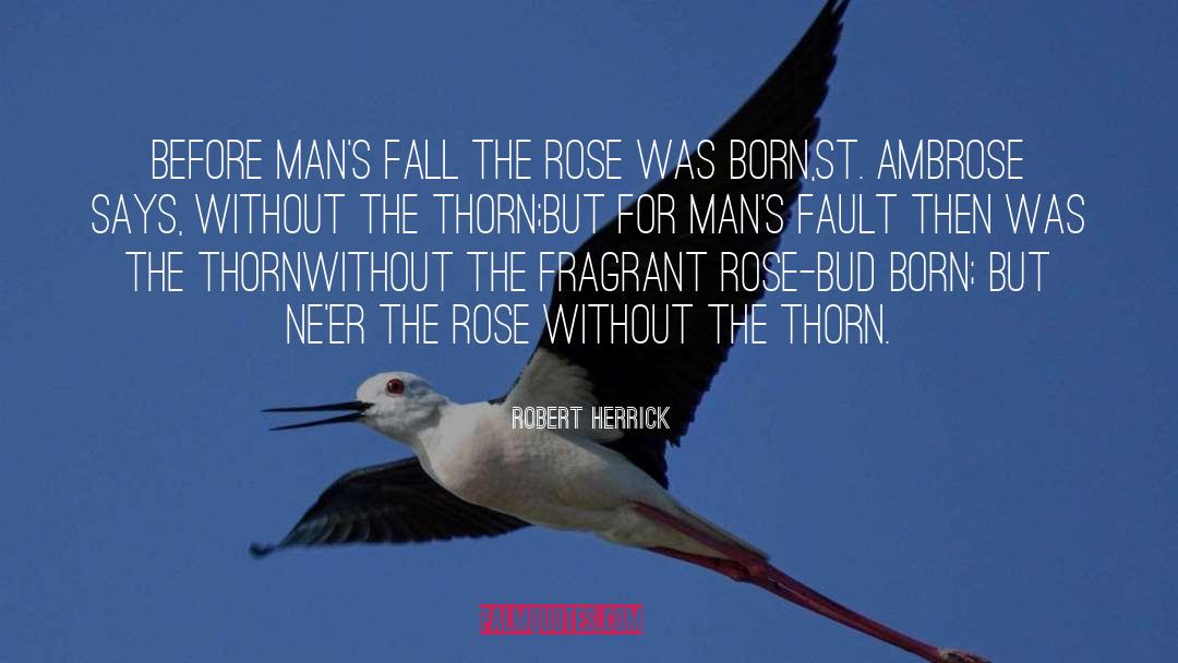 Robert Herrick Quotes: Before man's fall the rose