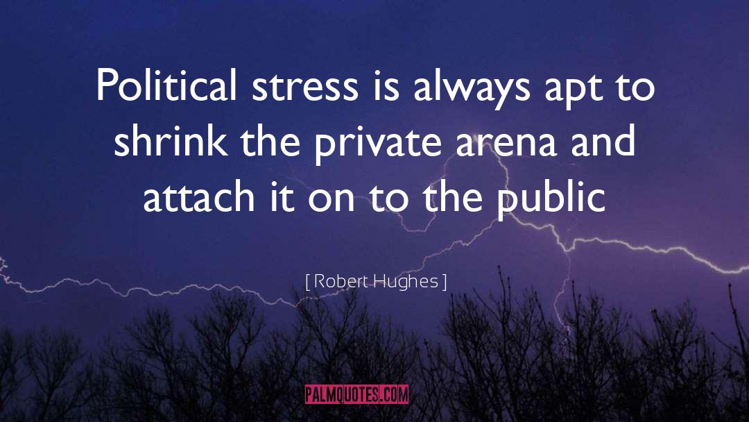 Robert Hughes Quotes: Political stress is always apt