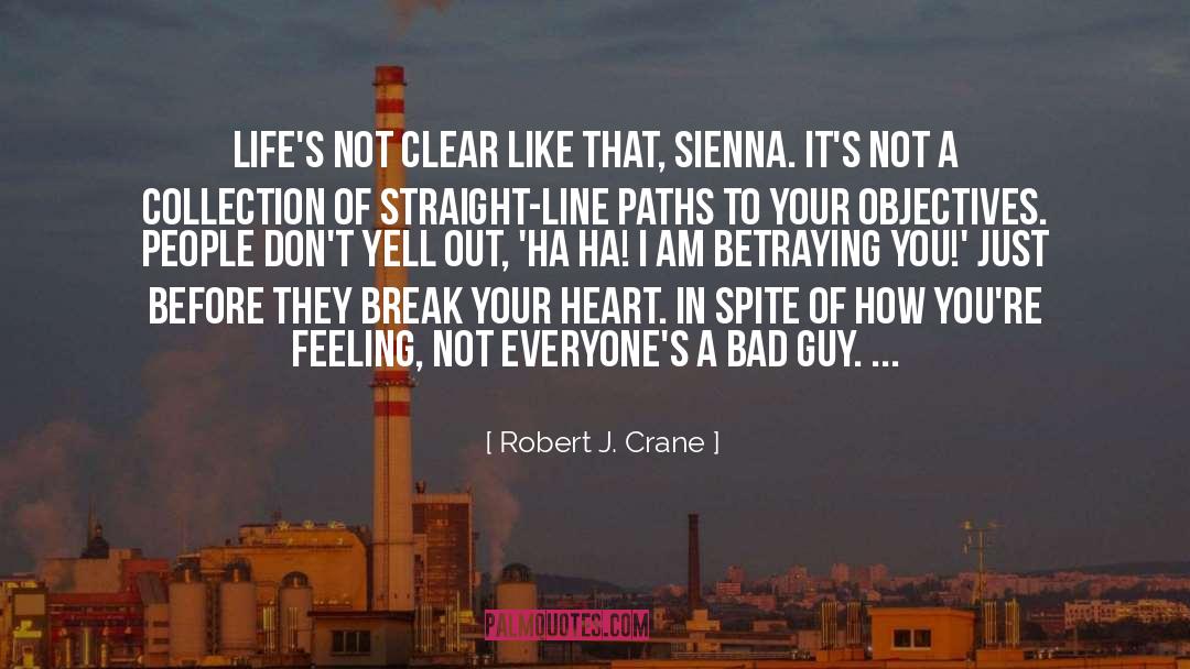 Robert J. Crane Quotes: Life's not clear like that,