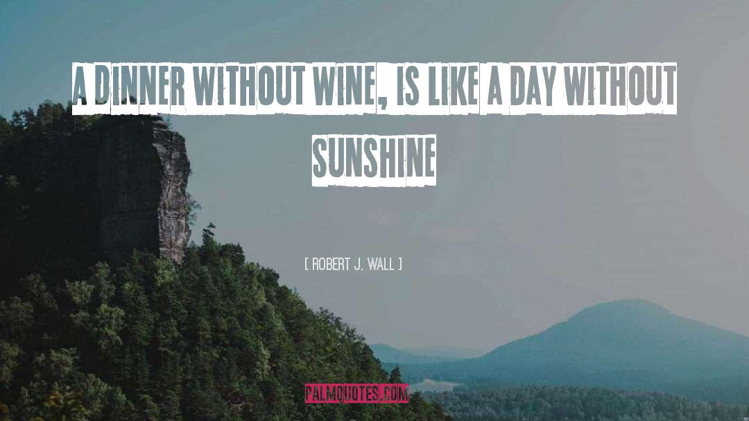 Robert J. Wall Quotes: A dinner without Wine, is