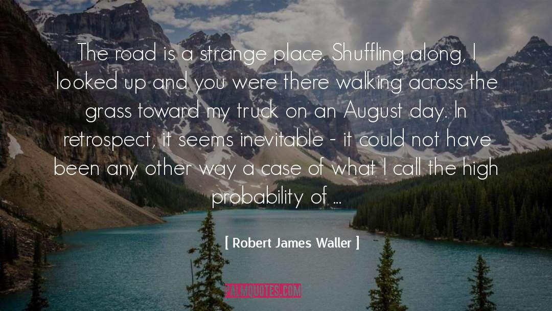 Robert James Waller Quotes: The road is a strange