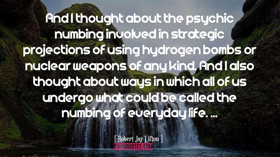 Robert Jay Lifton Quotes: And I thought about the