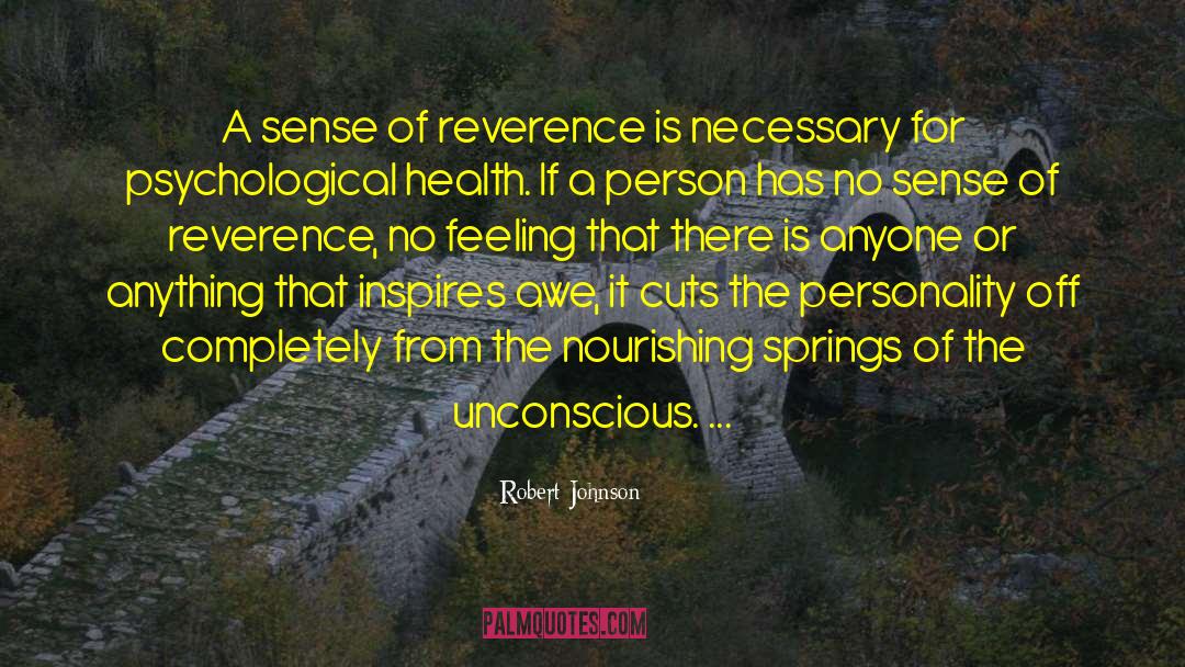 Robert Johnson Quotes: A sense of reverence is