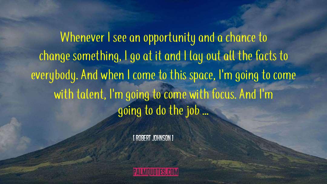Robert Johnson Quotes: Whenever I see an opportunity