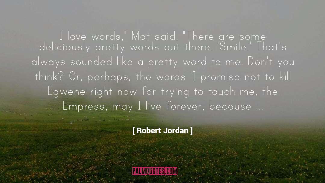 Robert Jordan Quotes: I love words,