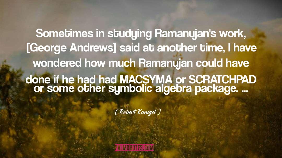 Robert Kanigel Quotes: Sometimes in studying Ramanujan's work,