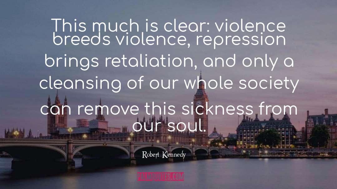 Robert Kennedy Quotes: This much is clear: violence