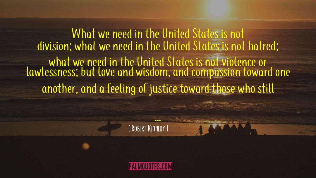 Robert Kennedy Quotes: What we need in the