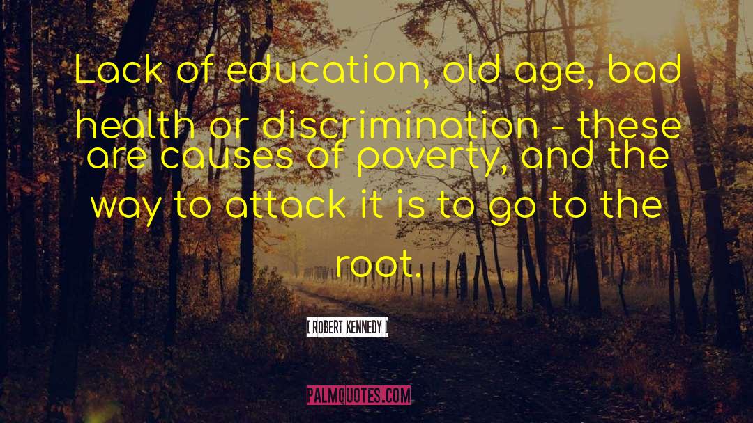 Robert Kennedy Quotes: Lack of education, old age,