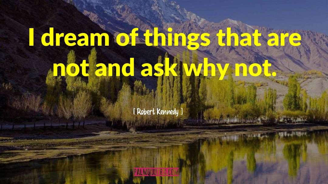 Robert Kennedy Quotes: I dream of things that