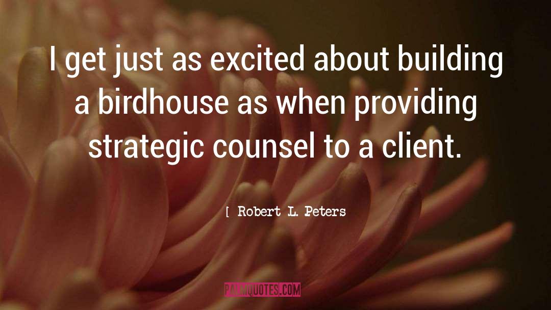 Robert L. Peters Quotes: I get just as excited