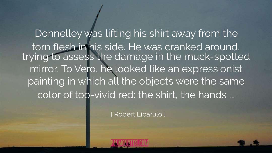 Robert Liparulo Quotes: Donnelley was lifting his shirt