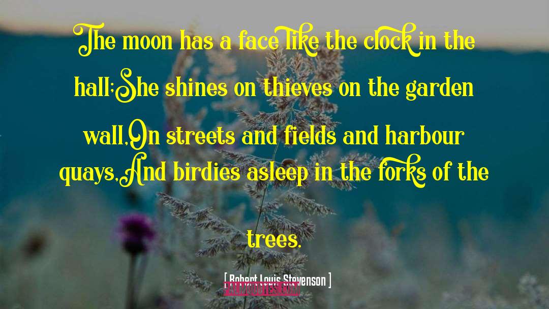 Robert Louis Stevenson Quotes: The moon has a face