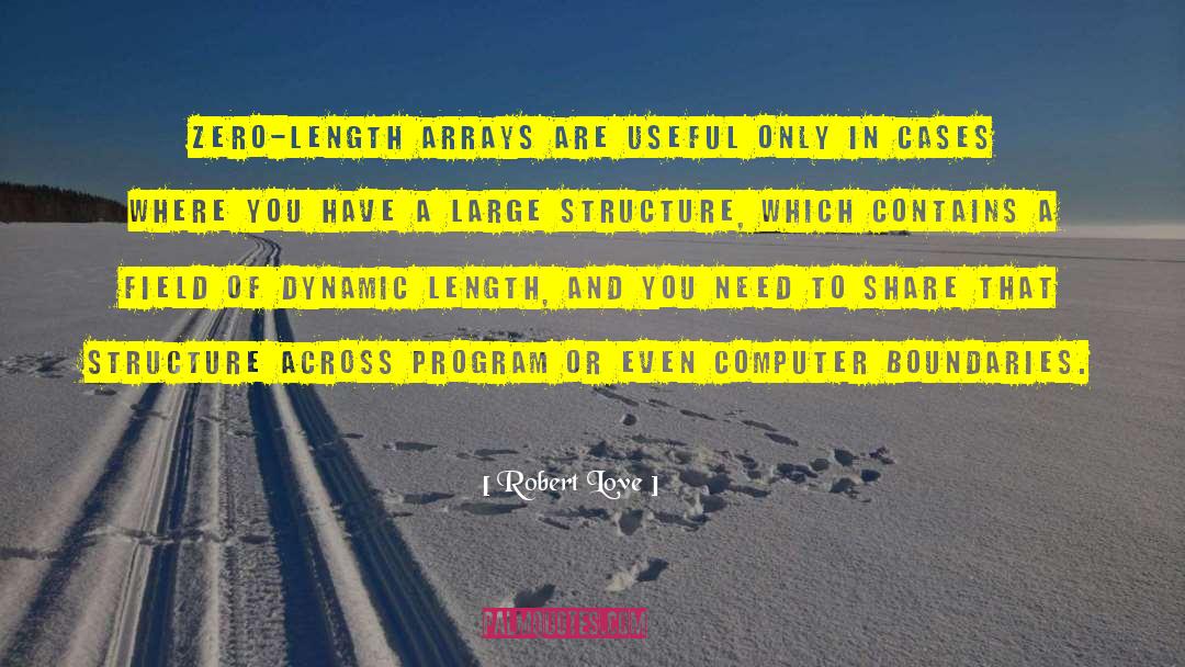 Robert Love Quotes: Zero-length arrays are useful only