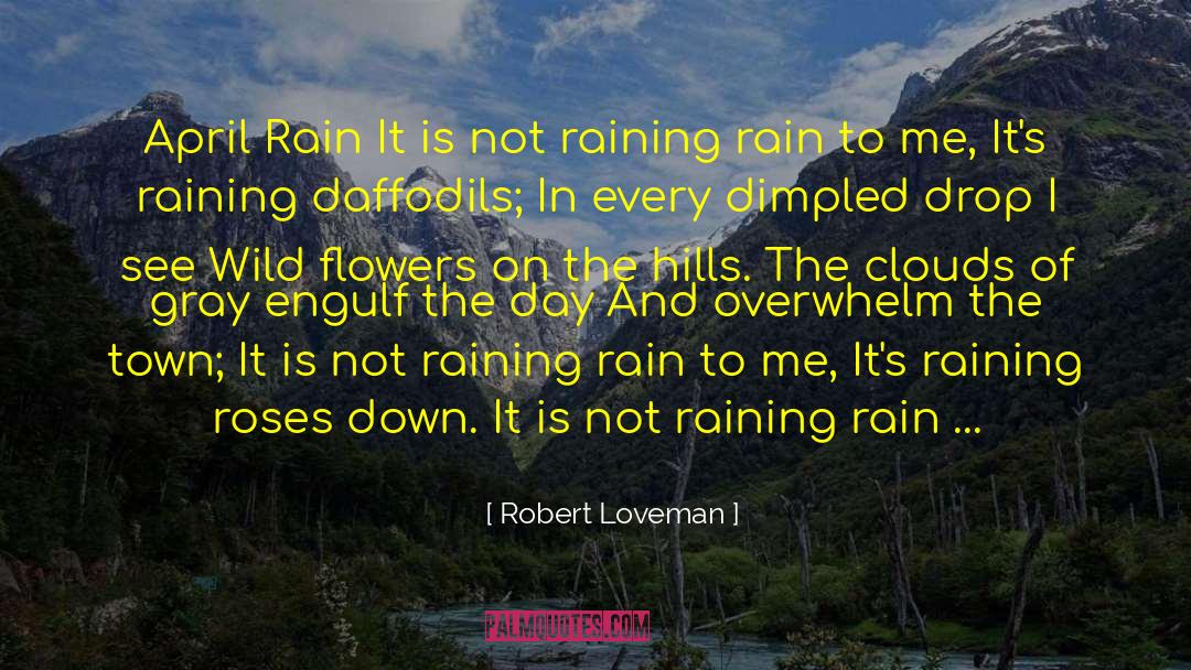 Robert Loveman Quotes: April Rain It is not