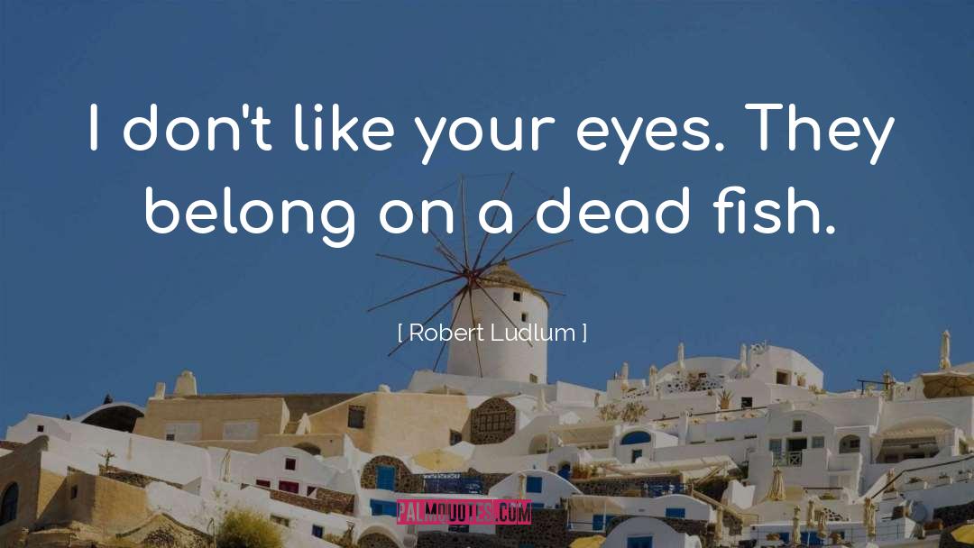 Robert Ludlum Quotes: I don't like your eyes.