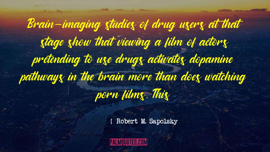 Robert M. Sapolsky Quotes: Brain-imaging studies of drug users