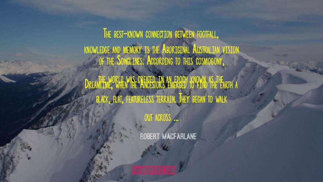 Robert Macfarlane Quotes: The best-known connection between footfall,