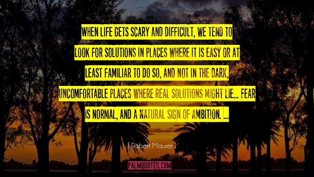 Robert Maurer Quotes: When life gets scary and