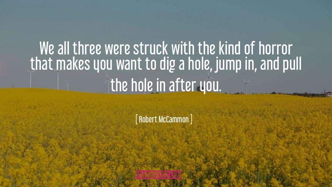 Robert McCammon Quotes: We all three were struck