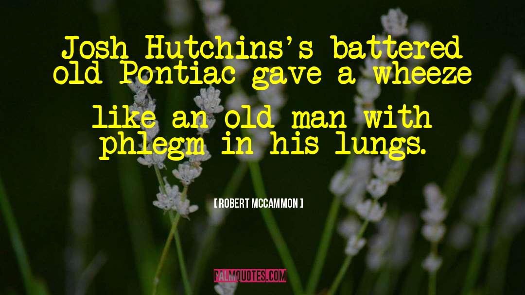 Robert McCammon Quotes: Josh Hutchins's battered old Pontiac