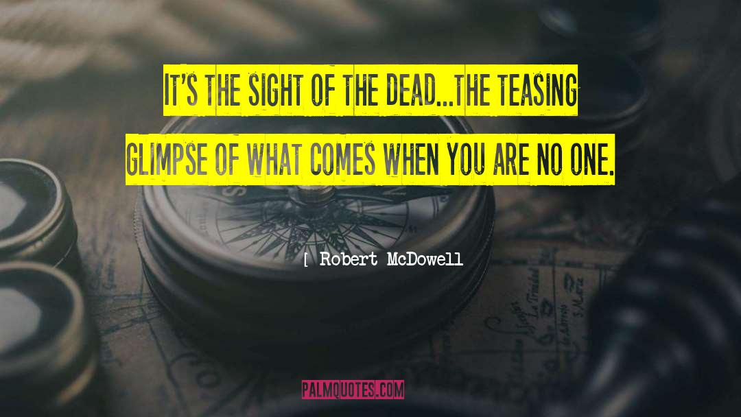 Robert McDowell Quotes: It's the sight of the