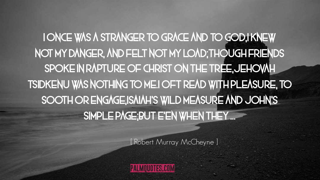 Robert Murray McCheyne Quotes: I once was a stranger