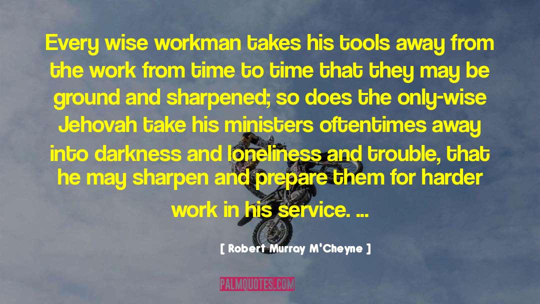 Robert Murray M'Cheyne Quotes: Every wise workman takes his