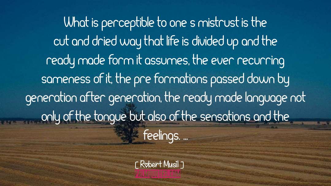 Robert Musil Quotes: What is perceptible to one's