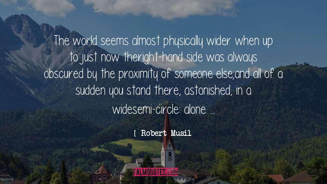Robert Musil Quotes: The world seems almost physically